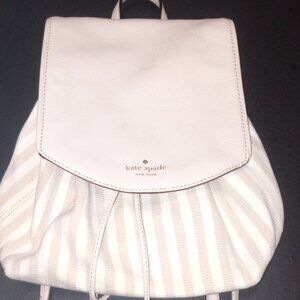 Kate Spade tan/white gently used backpack.
